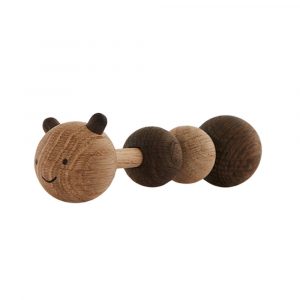 Holz-Rassel Larve aus Holz OYOY