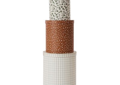 Storage Box Mix Round Set of 3 Multi
