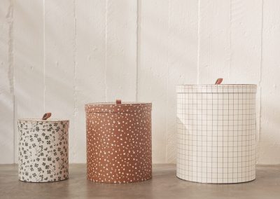 Storage Box Mix Round Set of 3 Multi