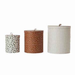 Storage Box Mix Round Set of 3 Multi