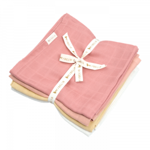 Mulltücher Pastel Flower 4er Pack Fabelab