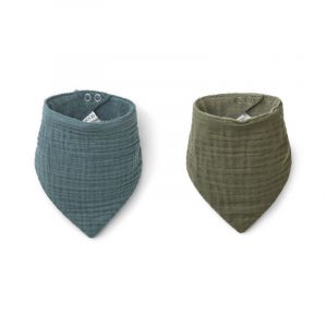 LIEWOOD Andrea Lätzchen 2er Pack faune green mix