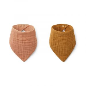 LIEWOOD Andrea Lätzchen 2er Pack golden caramel mix