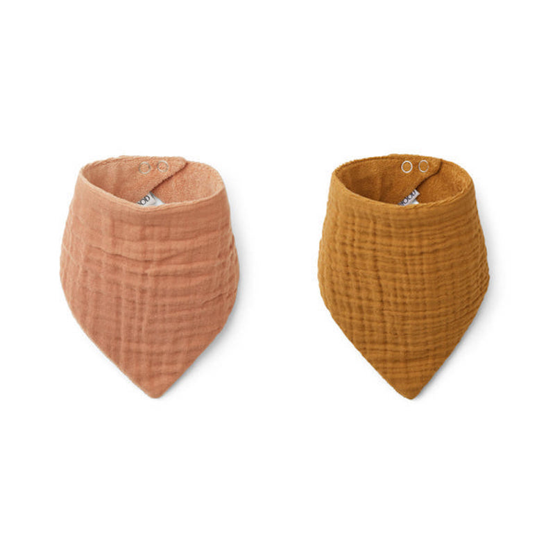 LIEWOOD Andrea Lätzchen 2er Pack golden caramel mix