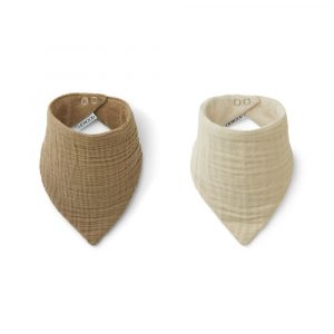 LIEWOOD Andrea Lätzchen 2er Pack oat/sandy mix