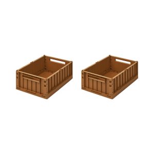 LIEWOOD Weston Aufbewahrungsbox Medium 2er-Pack Golden caramel