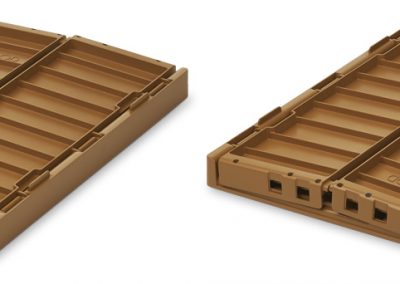 LIEWOOD Weston Aufbewahrungsbox Medium 2er-Pack Golden caramel faltbar