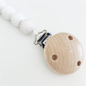 Schnullerkette by SOE Silikon weiß