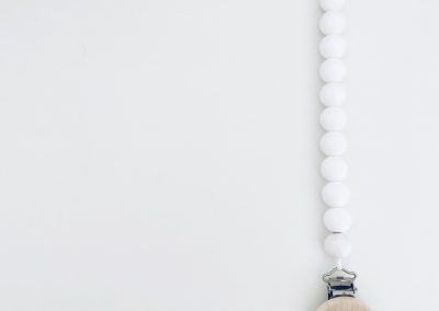 Schnullerkette by SOE Silikon weiß