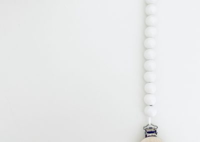 Schnullerkette by SOE Holz weiß