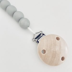 Schnullerkette by SOE Silikon hellgrau