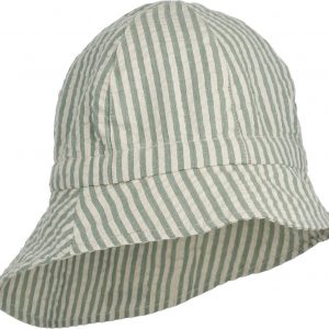 SUNNEVA Sonnenhut aus Seersucker Peppermint/white