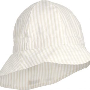 SUNNEVA Sonnenhut aus Seersucker Crisp white/Sandy