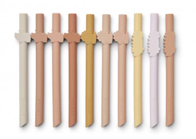 BADU Strohhalm 10er Pack rose